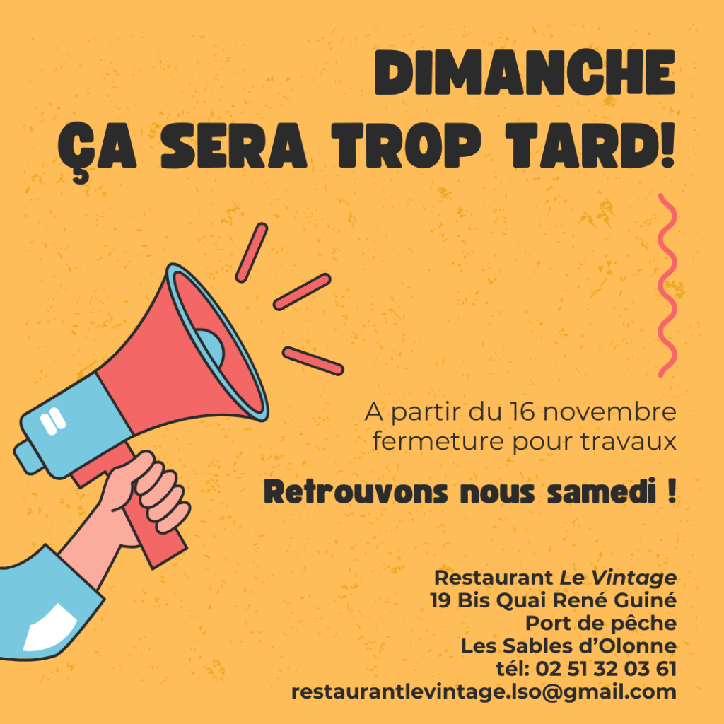 Publication Instagram annonce fermeture exceptionnelle entreprise simple illustration jaune