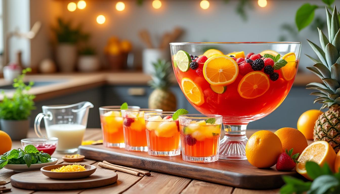 découvrez une recette de punch pour 40 personnes avec des proportions précises, des astuces pratiques et des variantes maison pour régaler tous vos invités.