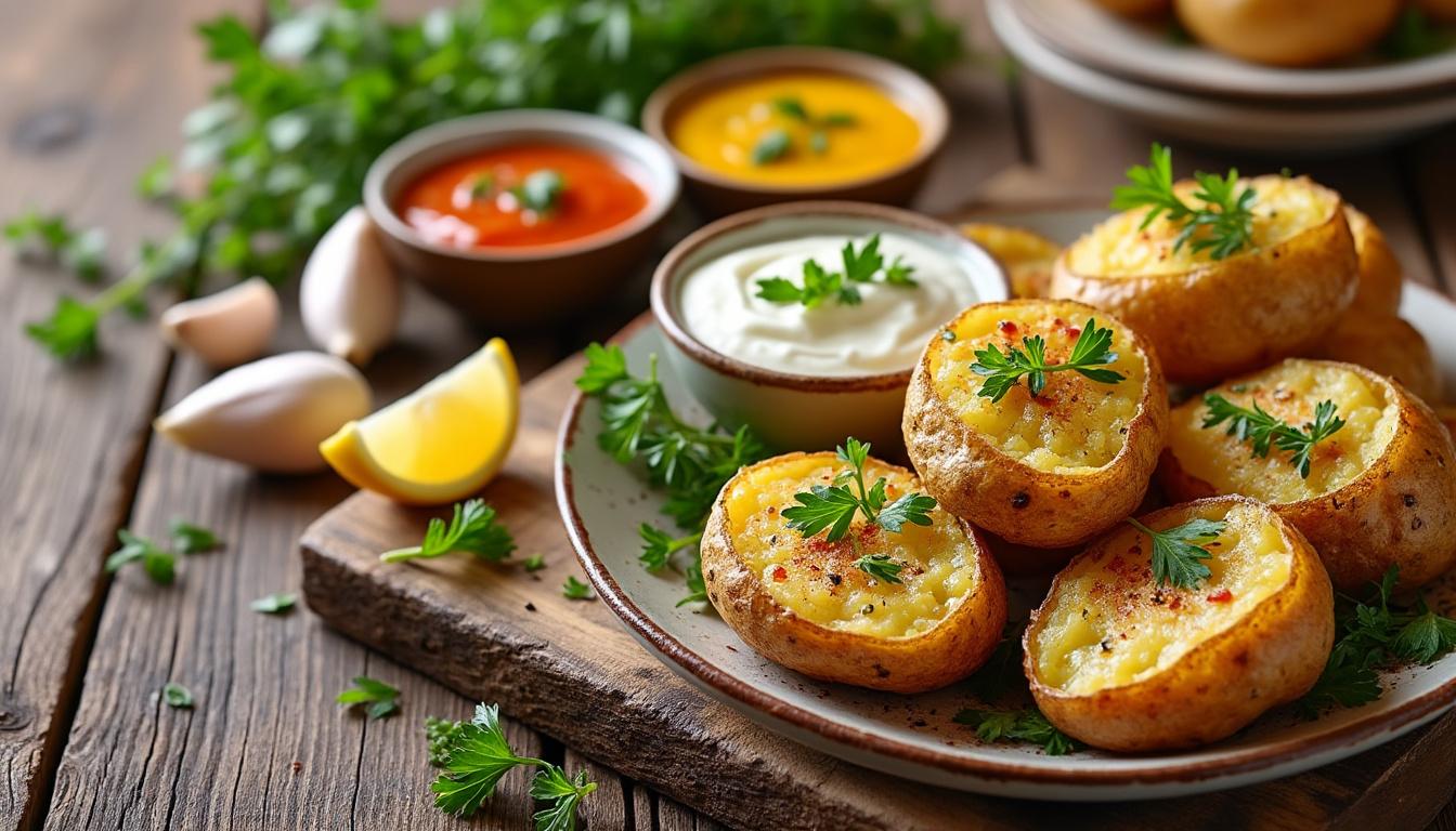 découvrez des recettes maison de sauces savoureuses pour pommes de terre au four, sans crème, yaourt ni fromage blanc, parfaites pour une cuisine saine et gourmande.