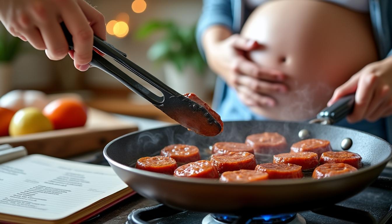 découvrez tout ce qu'il faut savoir sur la consommation d'andouille pendant la grossesse : conseils de cuisson, risques potentiels et recommandations pour garantir la sécurité de maman et bébé.
