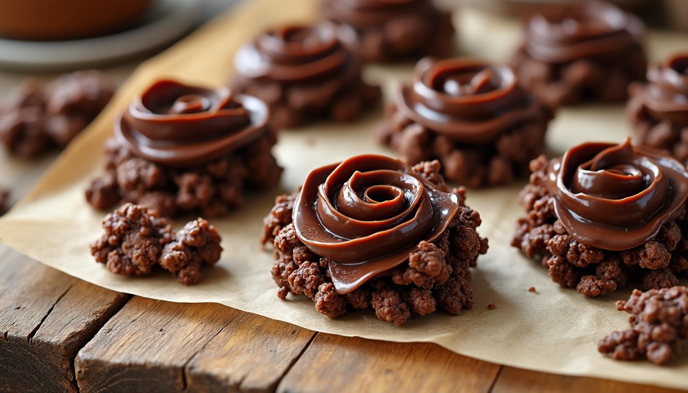 découvrez la recette facile et rapide des roses des sables à la végétaline, sans utiliser de four. un dessert gourmand à réaliser en quelques minutes pour toutes les envies sucrées.