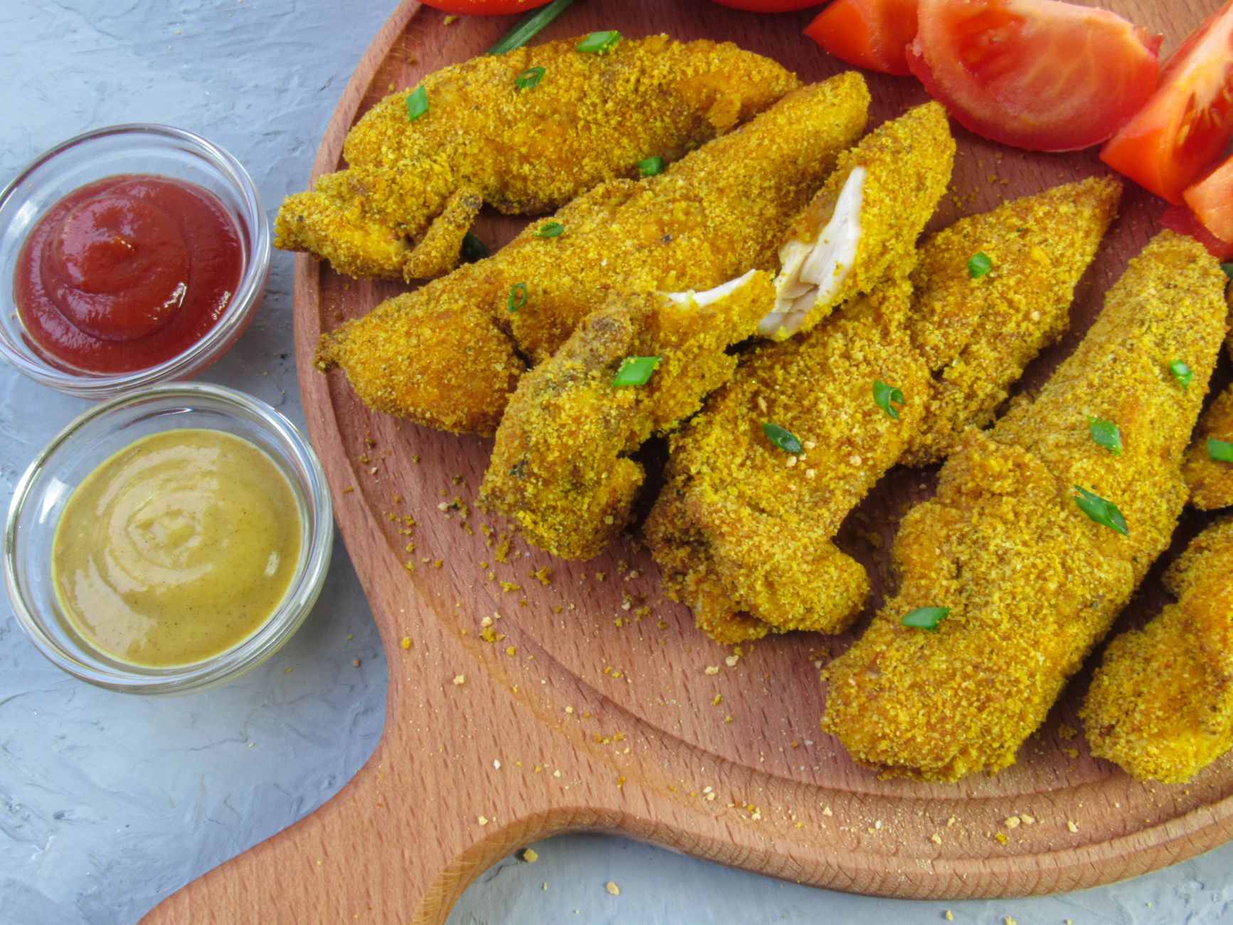 Quel accompagnement avec du poisson — filet de poisson pané avec légumes
