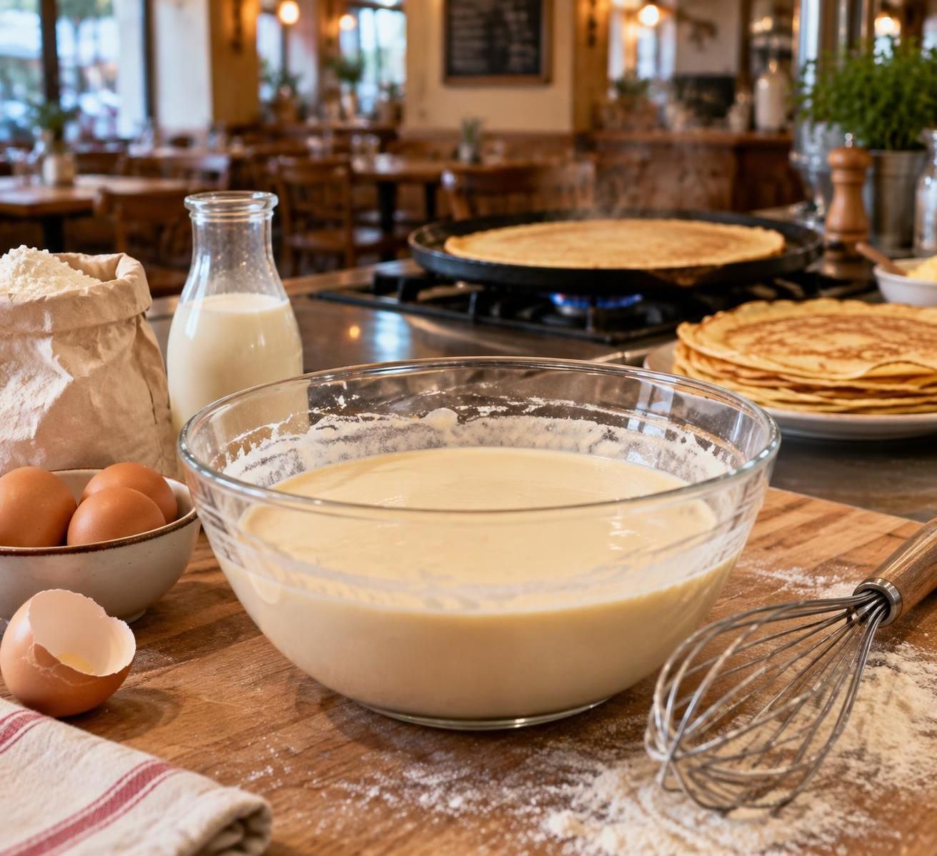 préparez une pâte à crêpes sans repos, rapide et facile, pour des crêpes légères et sans grumeaux. une recette inratable à savourer sans attendre !