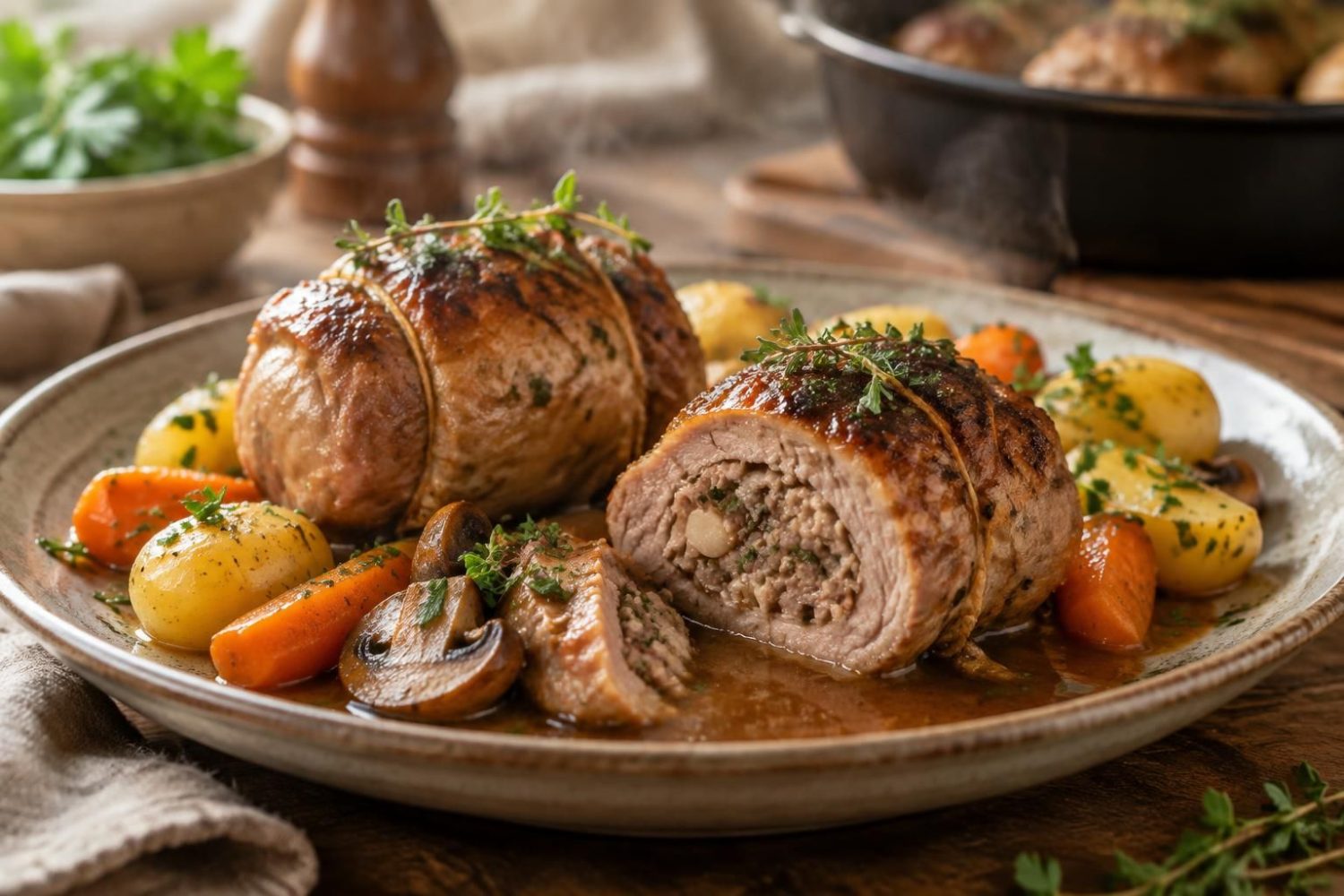 Recette de paupiettes de veau traditionnelles : farce maison, cuisson et accompagnements