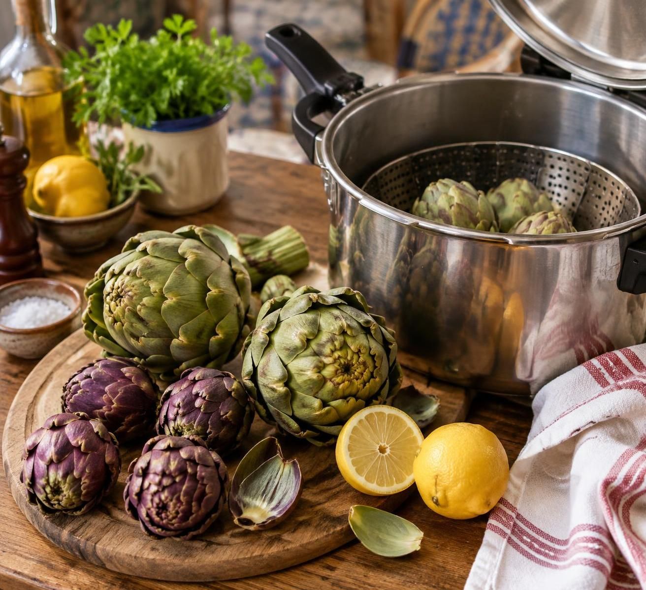 découvrez les temps de cuisson des artichauts à la cocotte-minute selon leur quantité, avec des conseils simples pour obtenir une texture tendre.